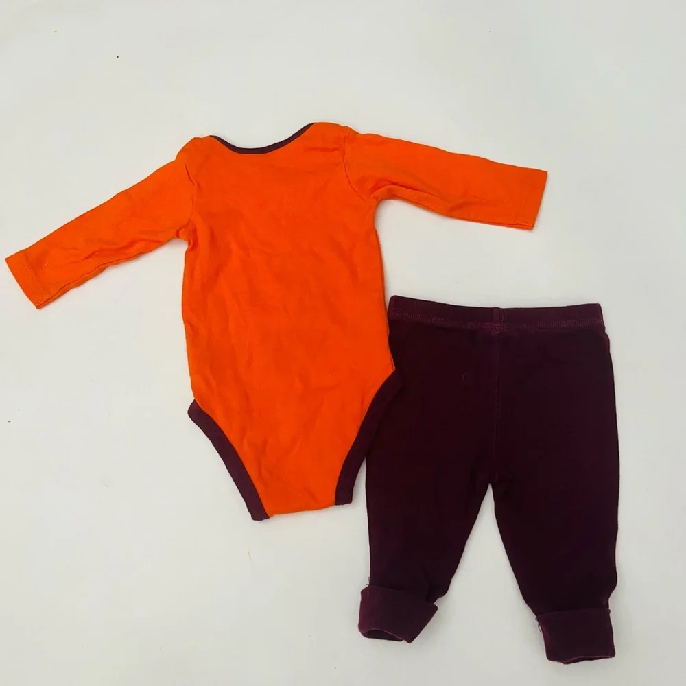 Virginia Tech Hokies long sleeve onesie and pants set 3/6 months Nike - Picture 7 of 7